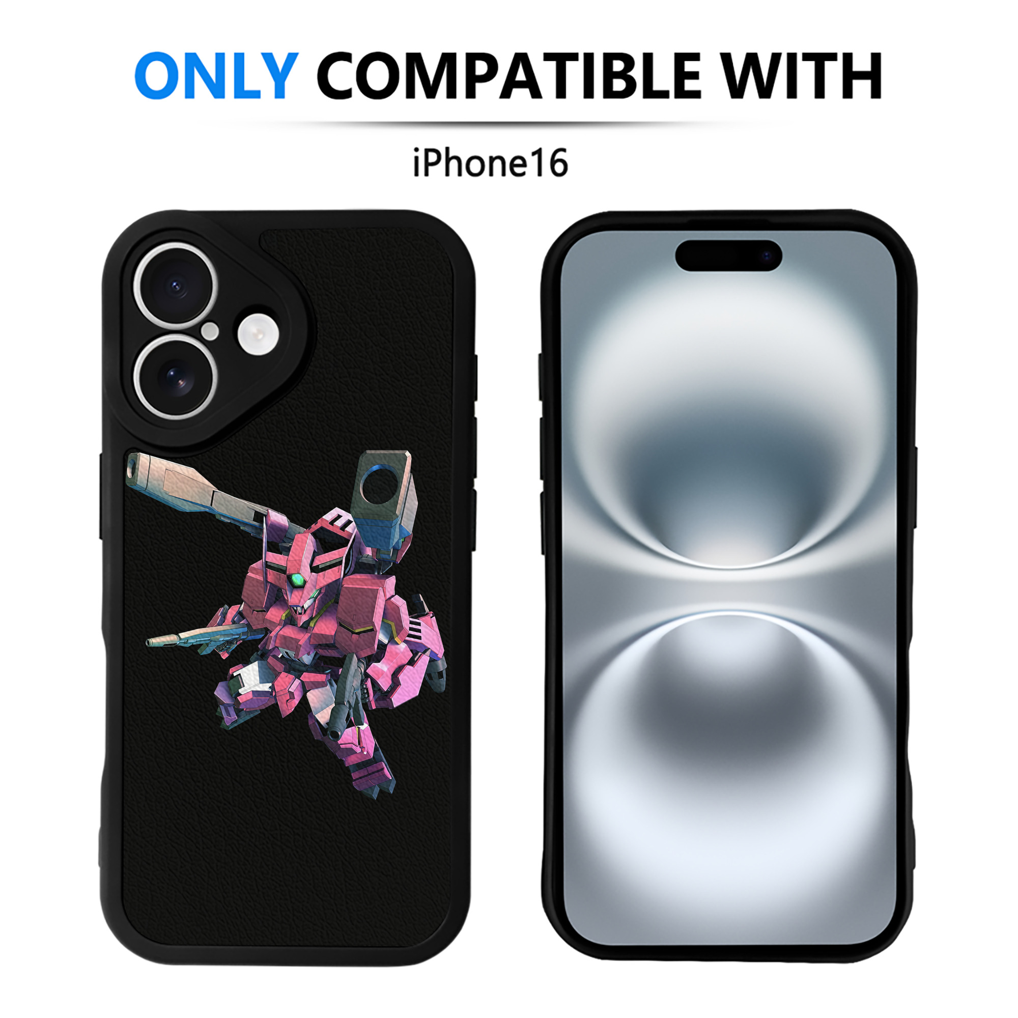 （画像用） 機動戦士ガンダム Mobile Suit Gundam 【iPhone 16シリーズ対応】シリコンスマホケース（レザー調） 材質：シリコン